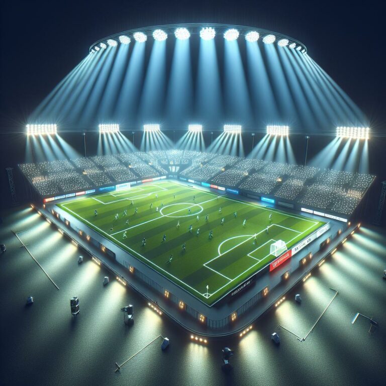 Jak osvětlit hrací plochu 52x26 m: Hřiště jako stadion: Profesionální osvětlení velké plochy 1 Jak osvětlit hrací plochu 52×26 m: Hřiště jako stadion: Profesionální osvětlení velké plochy
